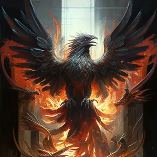 Artistic depiction of phoenix rising from ashes, symbolizing rebirth and renewal - Image 4