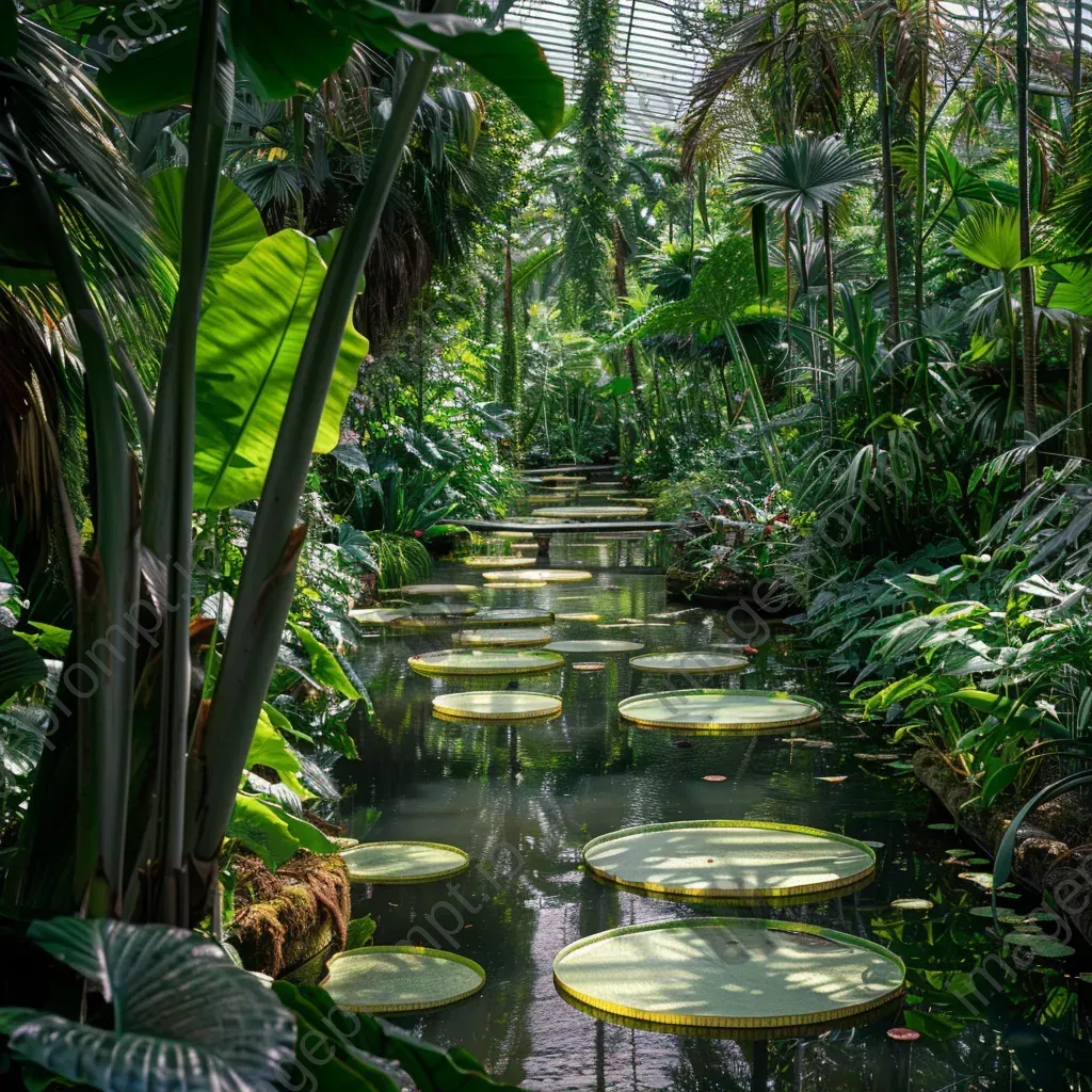 Botanical garden with asymmetrical pond shot on Sony Alpha 7R IV - Image 3