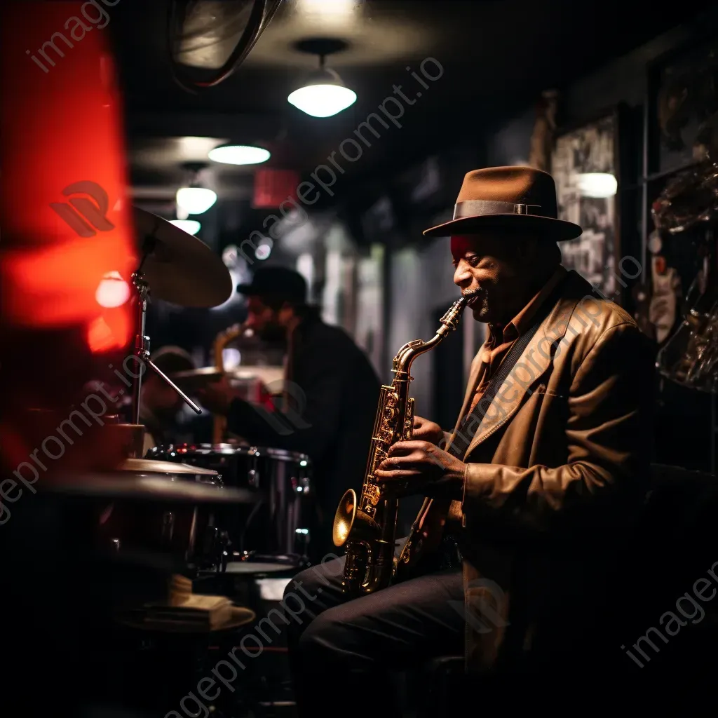 Cozy jazz bar with live music and patrons - Image 4