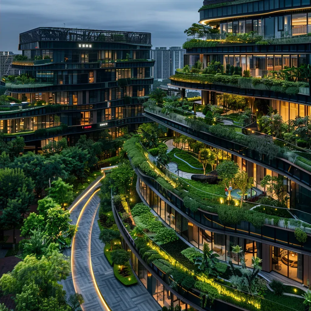 Green-Roofed Urban Buildings