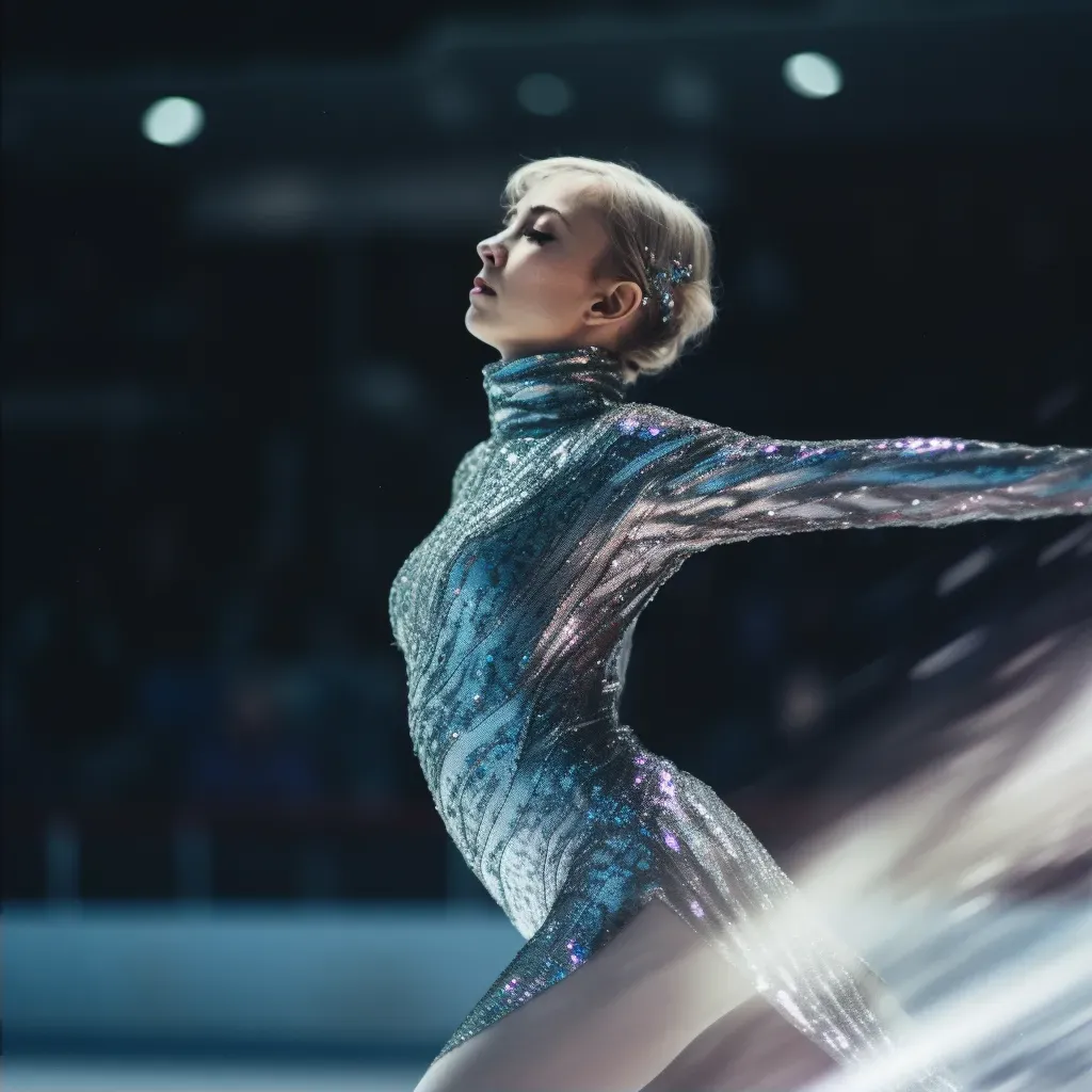 Ice Skater Performing Spin