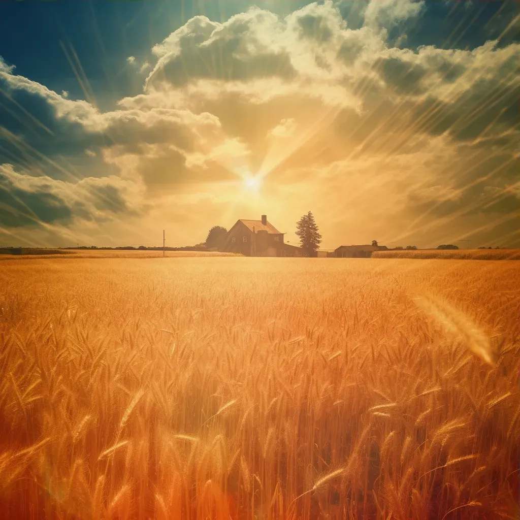 Golden wheat fields swaying under the summer sun - Image 3