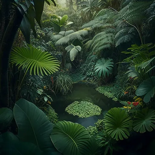 Transformation from Tranquil Garden to Chaotic Jungle - Botanical Transition - Image 3