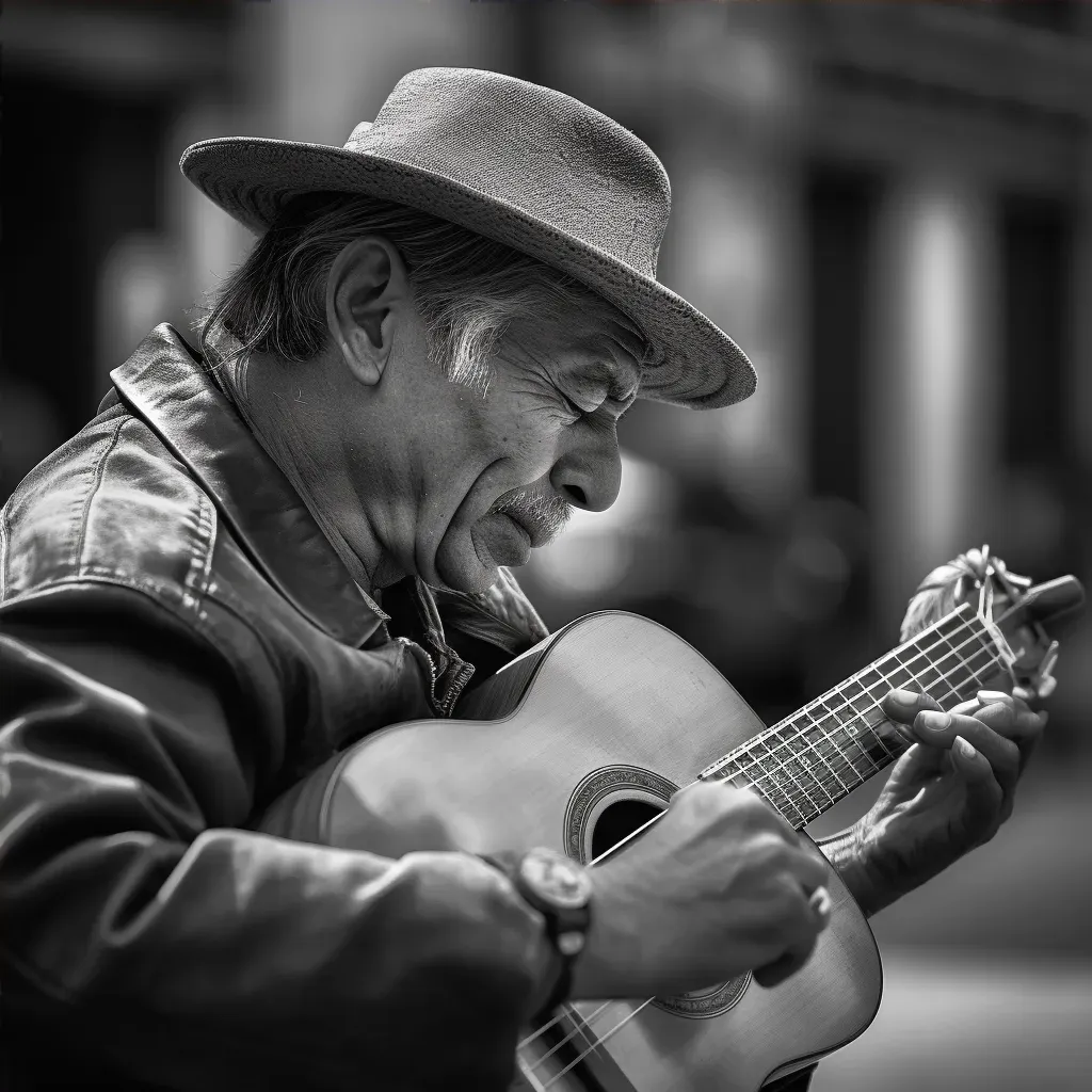 Street guitarist performing with passion in a city square - Image 4