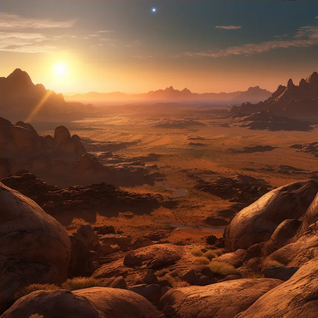 Panoramic view of desert valley at sunrise - Image 4