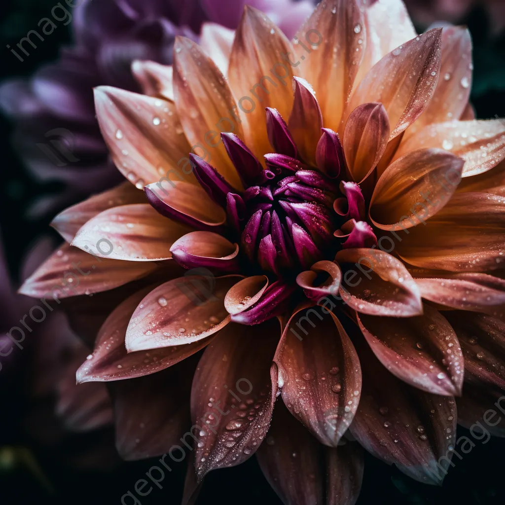 Black and white close-up of flower petals showcasing intricate textures - Image 1