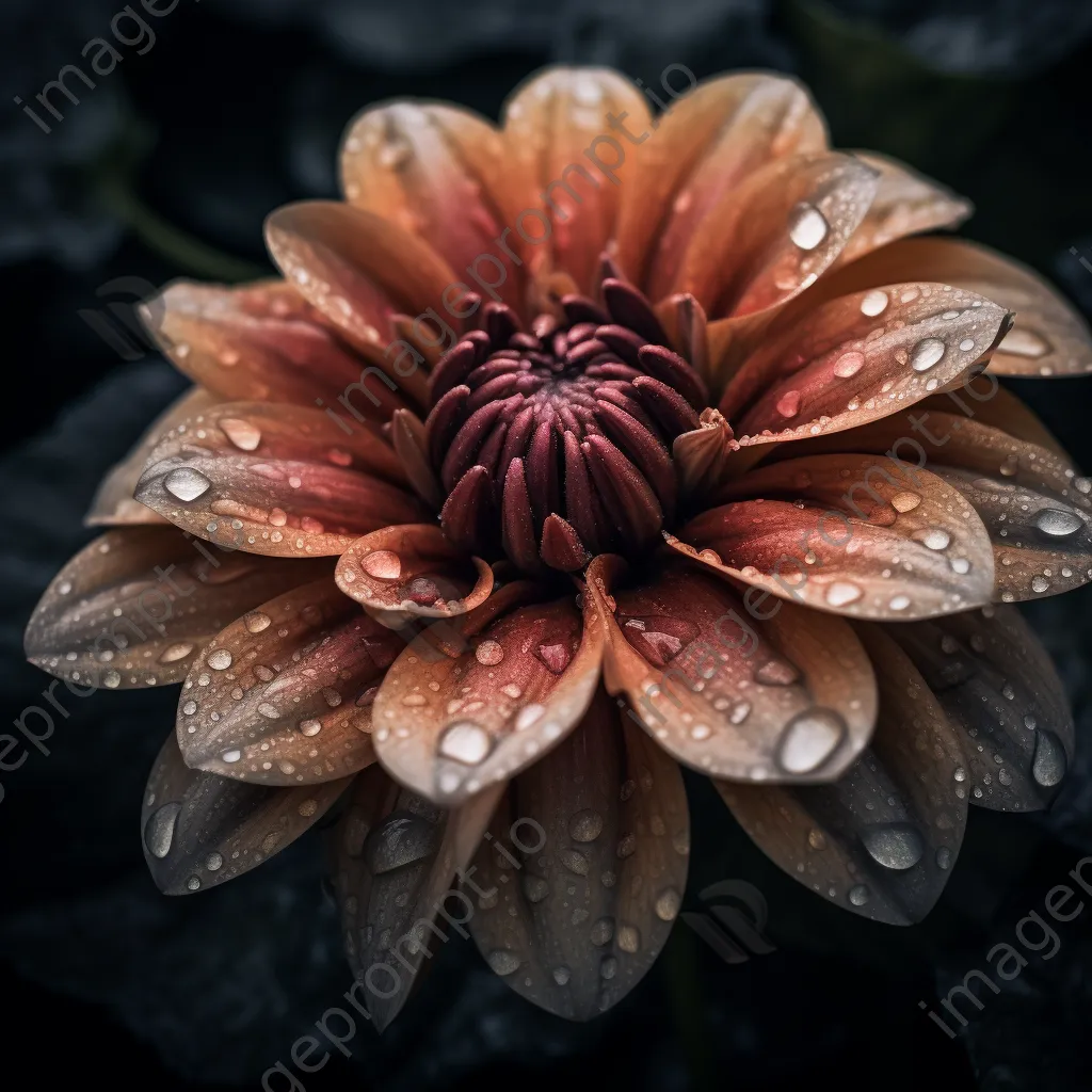 Black and white close-up of flower petals showcasing intricate textures - Image 2