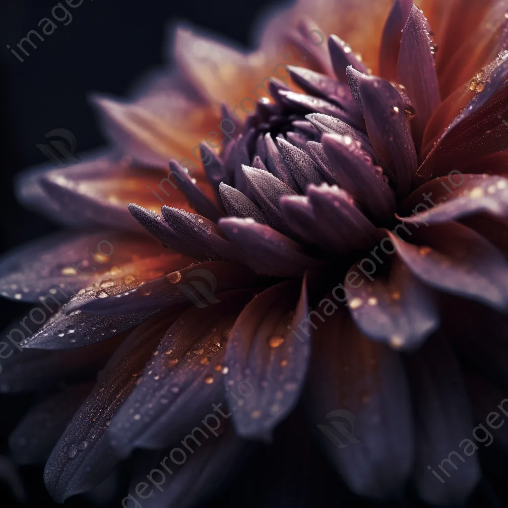 Black and white close-up of flower petals showcasing intricate textures - Image 3