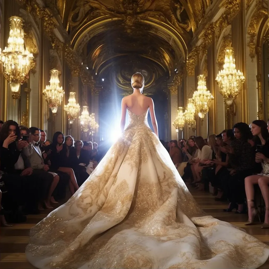 Opulent haute couture runway scene - Image 2