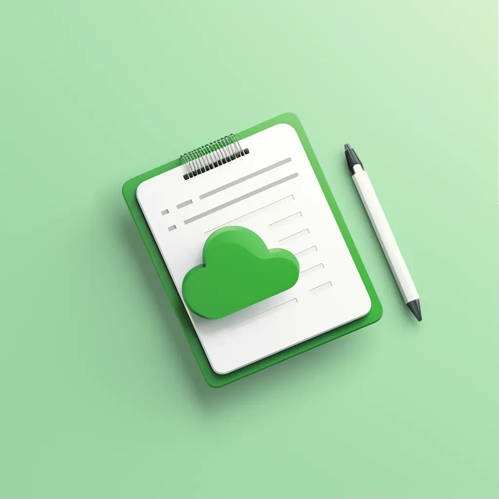 Modern and minimalist logo with a stylized task list icon in green and white - Image 1