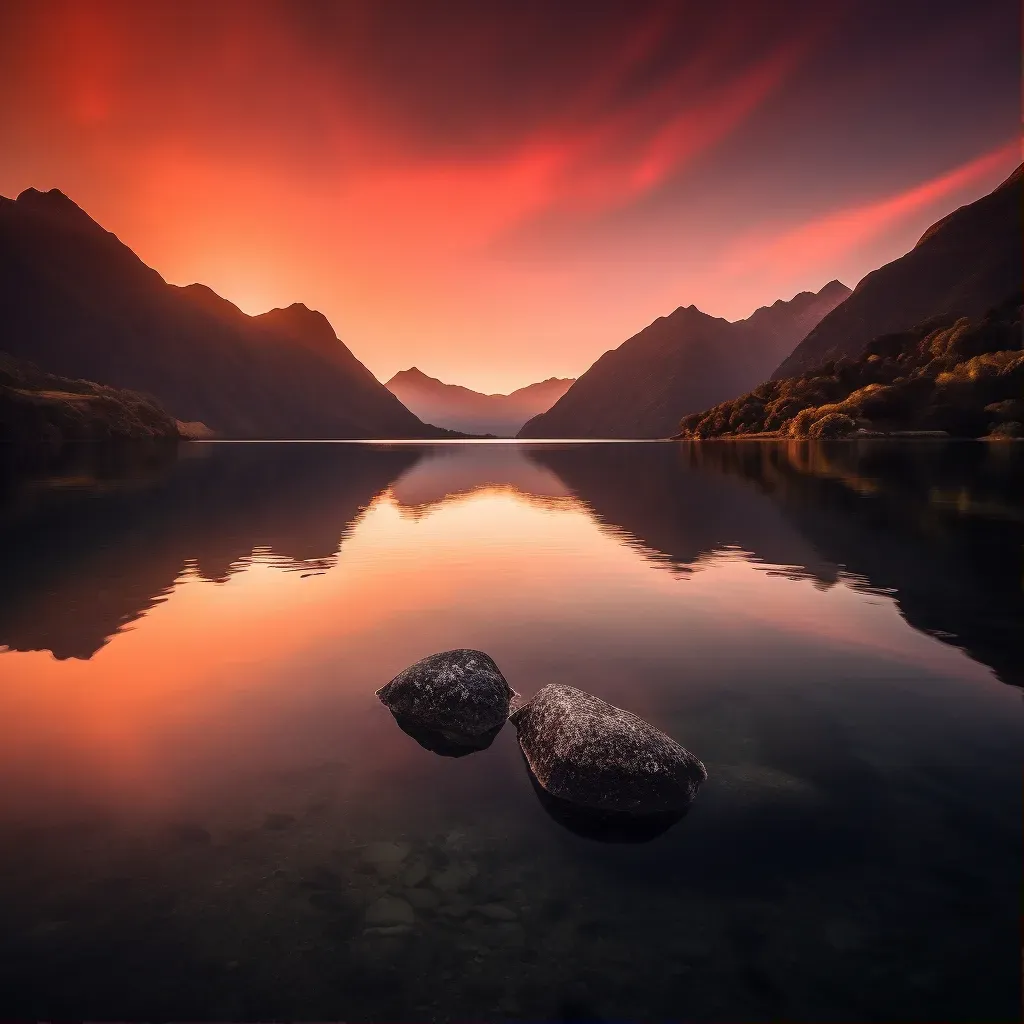 New Zealand lake sunrise - Image 1