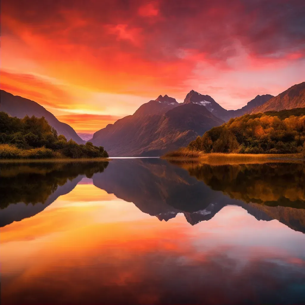 New Zealand lake sunrise - Image 2