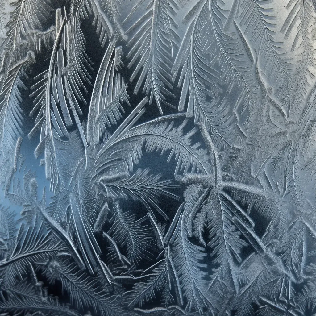 close-up of frost on glass - Image 2