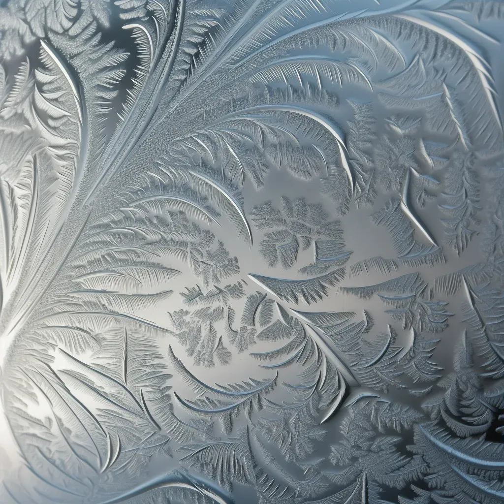 close-up of frost on glass - Image 3