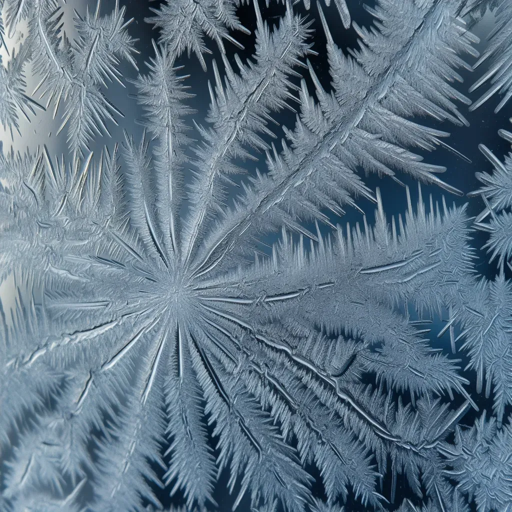 close-up of frost on glass - Image 4