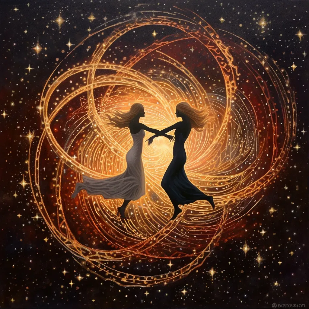 Graceful image of binary stars embracing in a gravitational dance of unity - Image 1