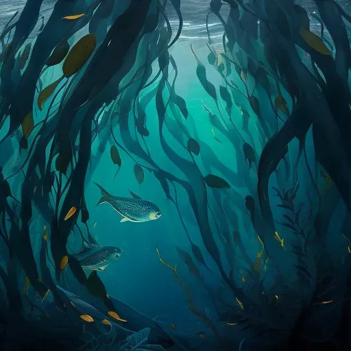 Underwater forest of kelp swaying with ocean currents - Image 3