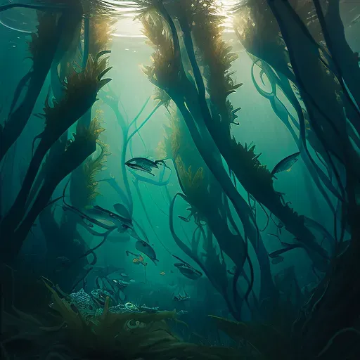 Underwater forest of kelp swaying with ocean currents - Image 4