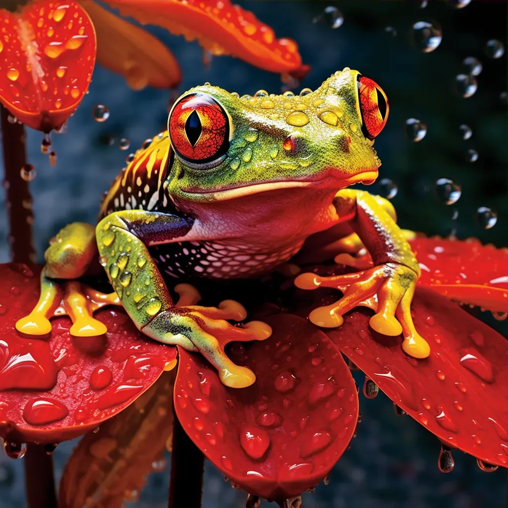 tree_frog_on_flower - Image 3