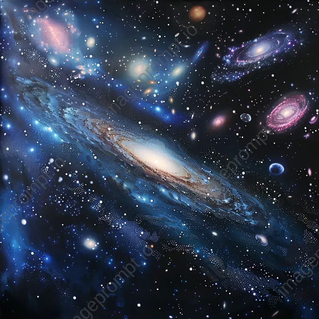 Celestial phenomena of distant galaxies glowing in cosmic tapestry - Image 4