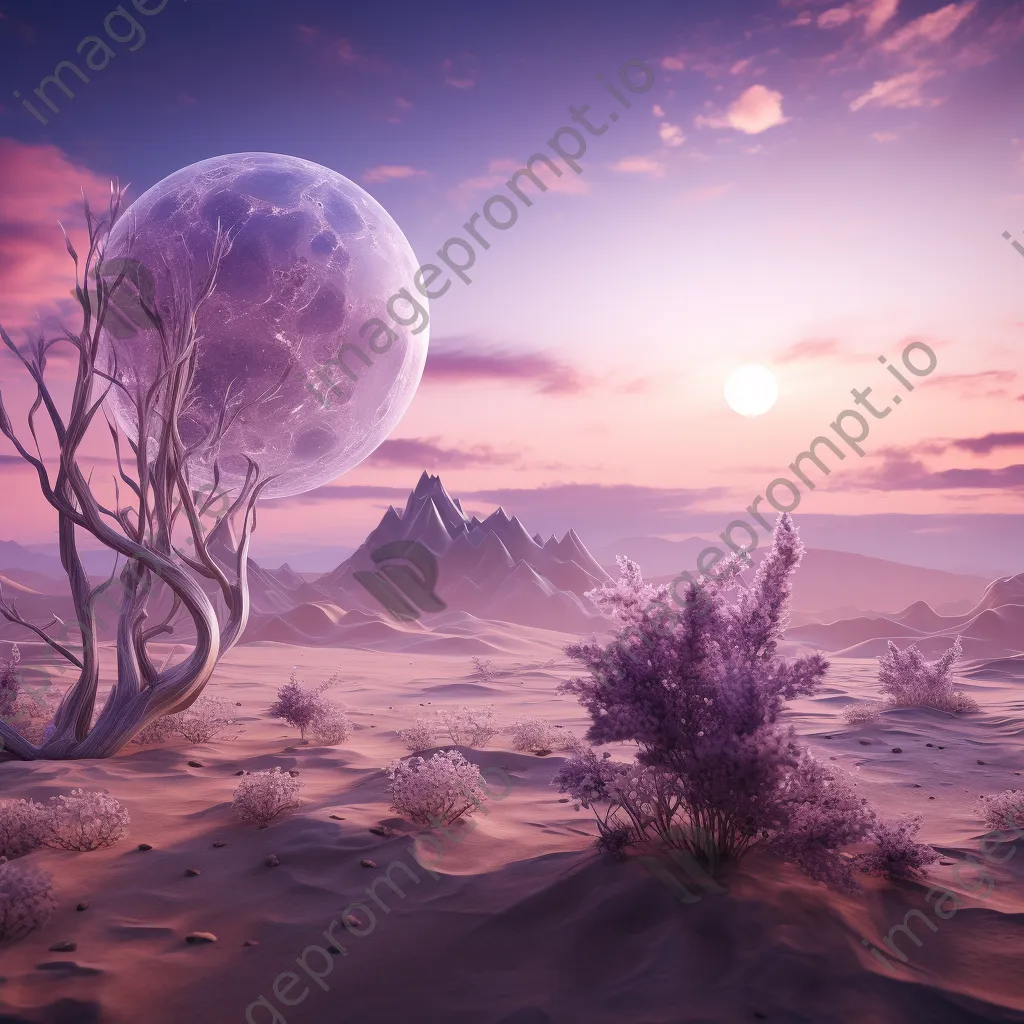 Soft coral to lavender gradient with glowing light orbs - Image 1