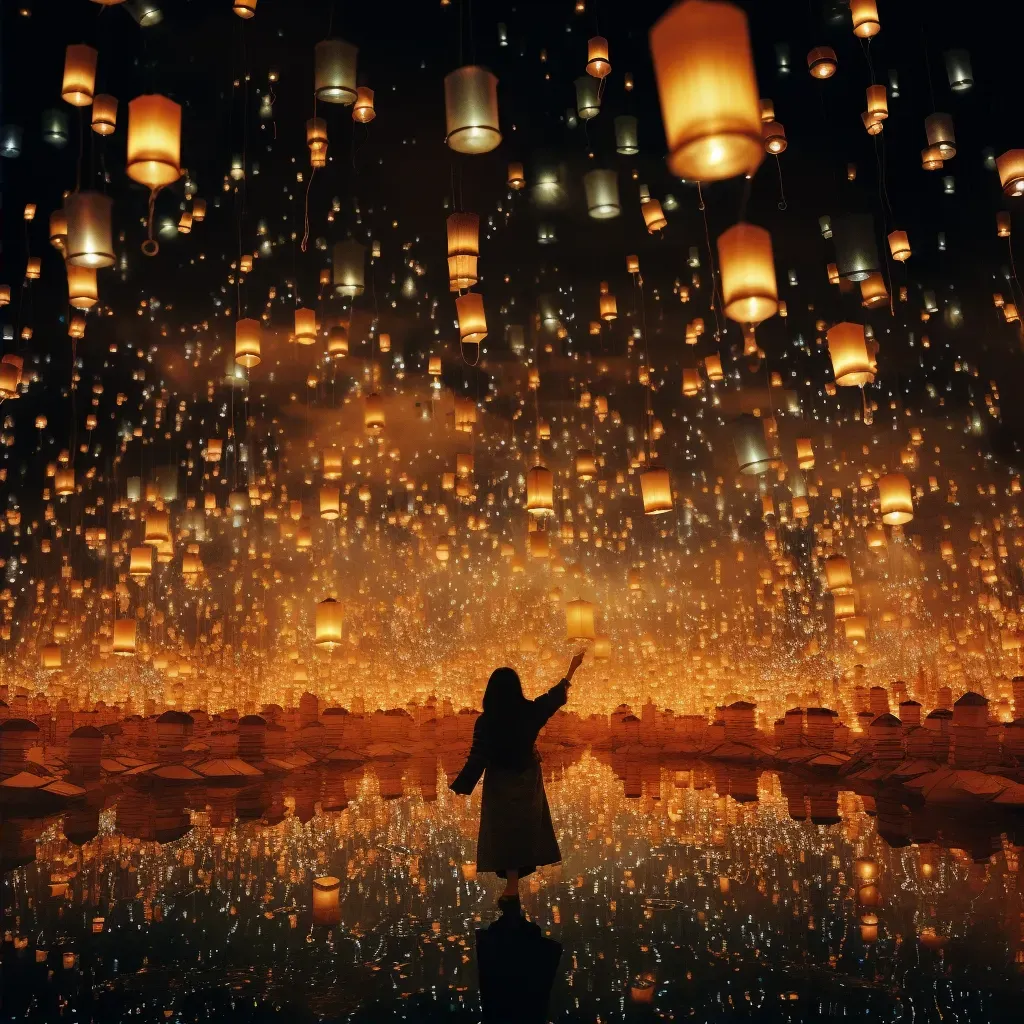 Lantern Festival in Taiwan - Thousands of sky lanterns illuminating the night sky - Image 2