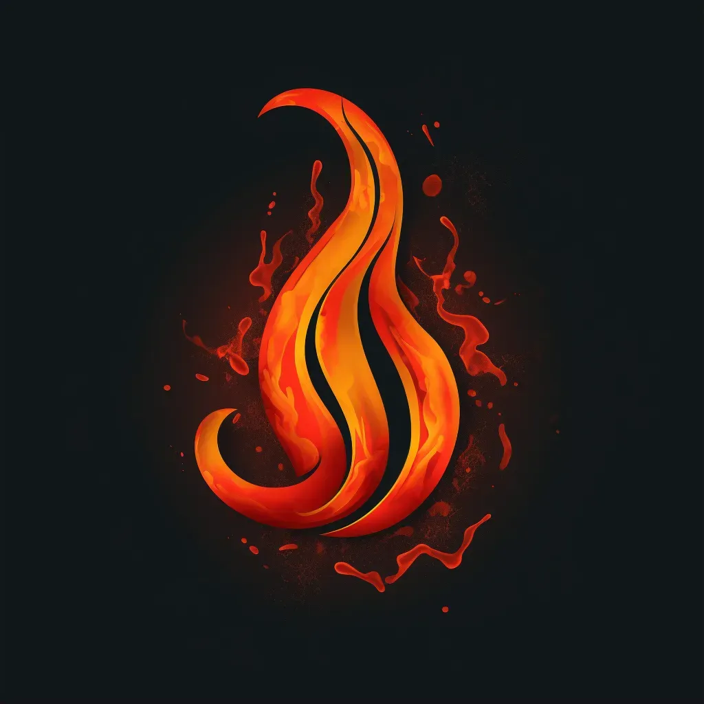 Bold and edgy logo design with chili pepper icon and flames - Image 1