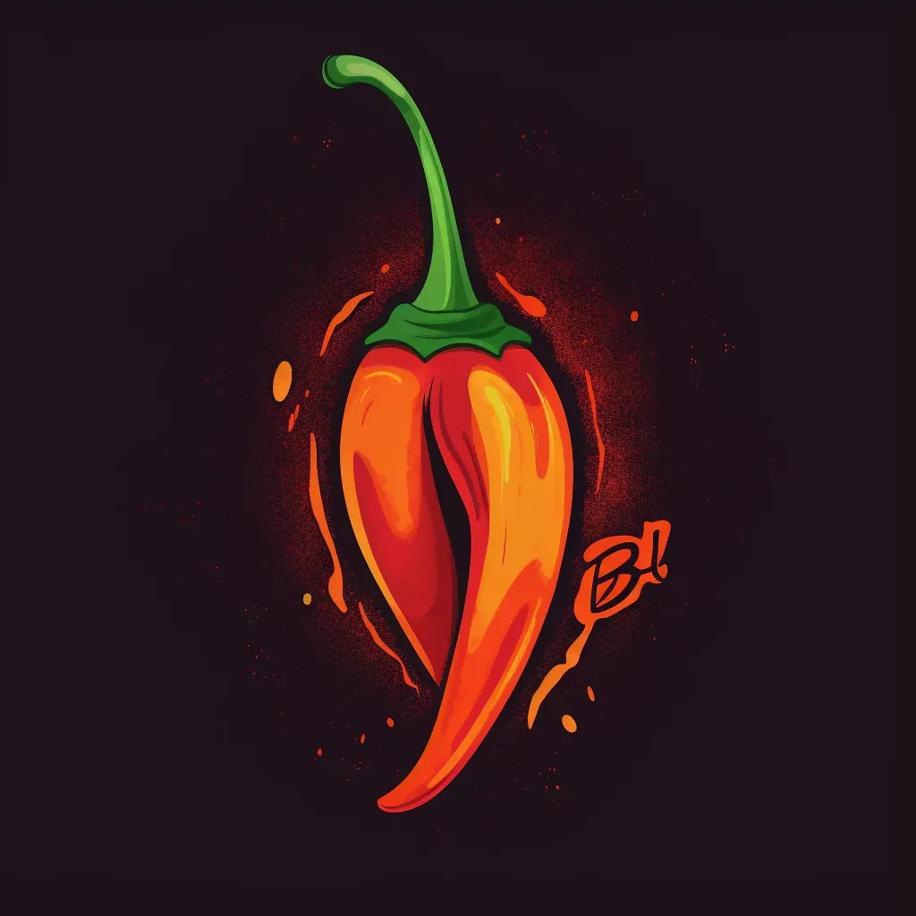 Bold and edgy logo design with chili pepper icon and flames - Image 3