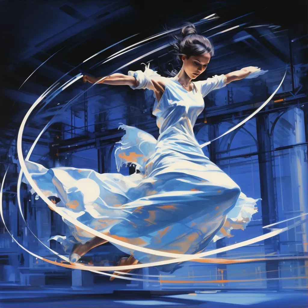 Artistic representation of a ballet dancer in motion - Image 1