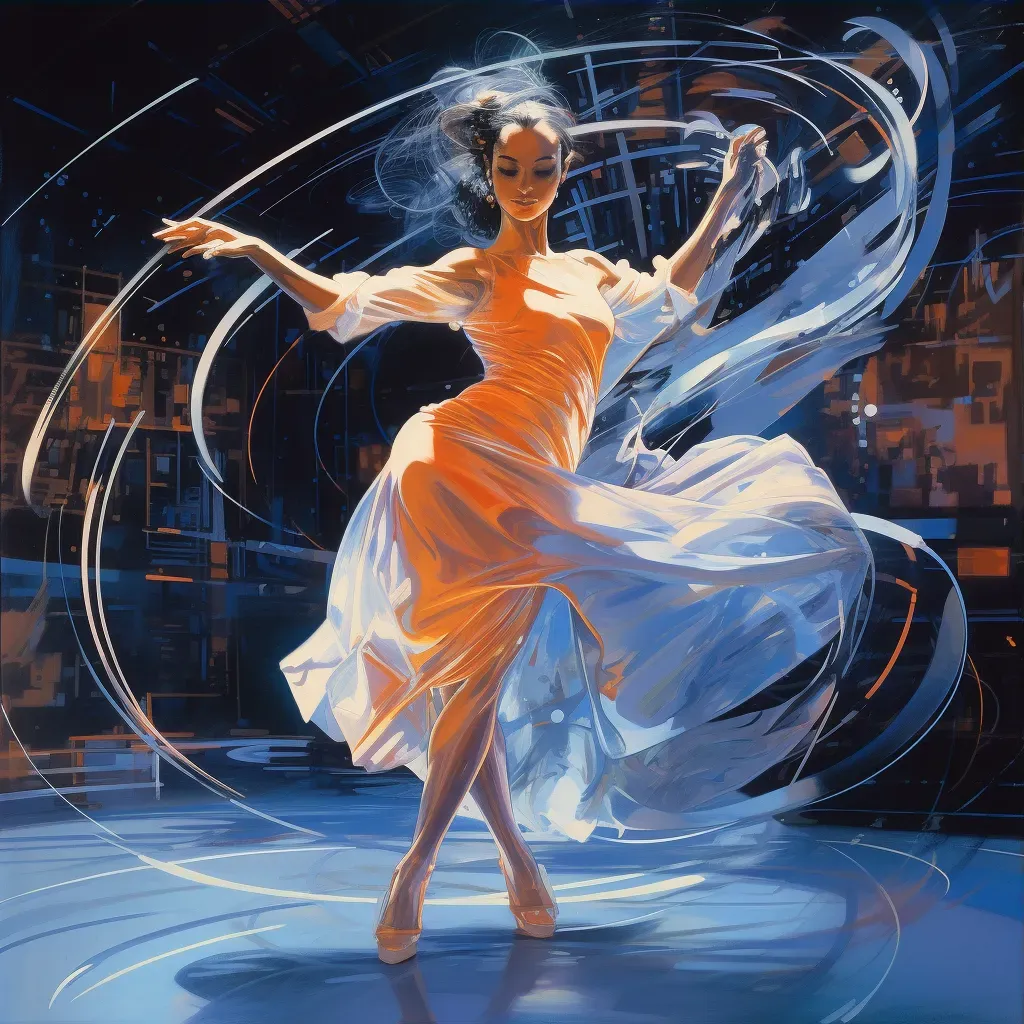 Artistic representation of a ballet dancer in motion - Image 3