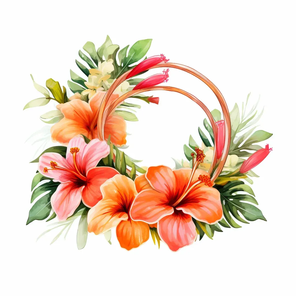 Tropical Wedding Planner Logo with Tropical Flowers and Rings - Image 3