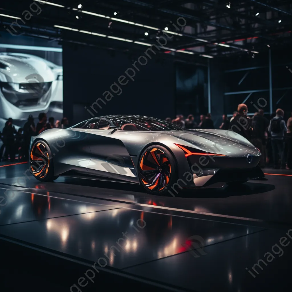 Futuristic concept car at an auto show - Image 4