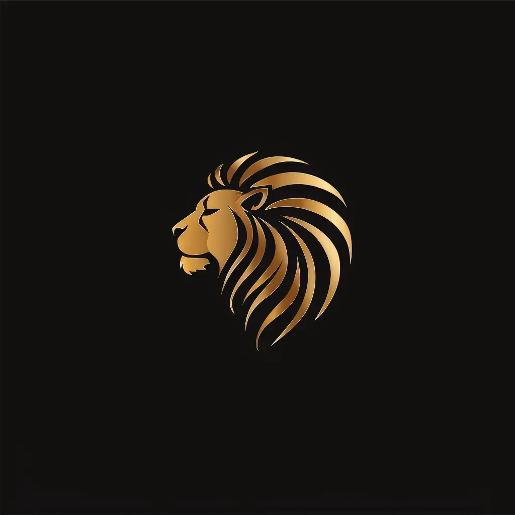 minimalist stylized lion head logo - Image 2