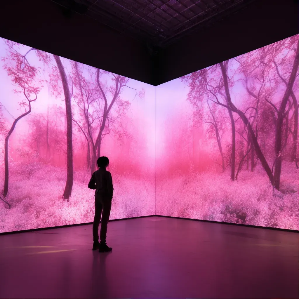 Interactive digital installation simulating climate change effects on ecosystems - Image 1