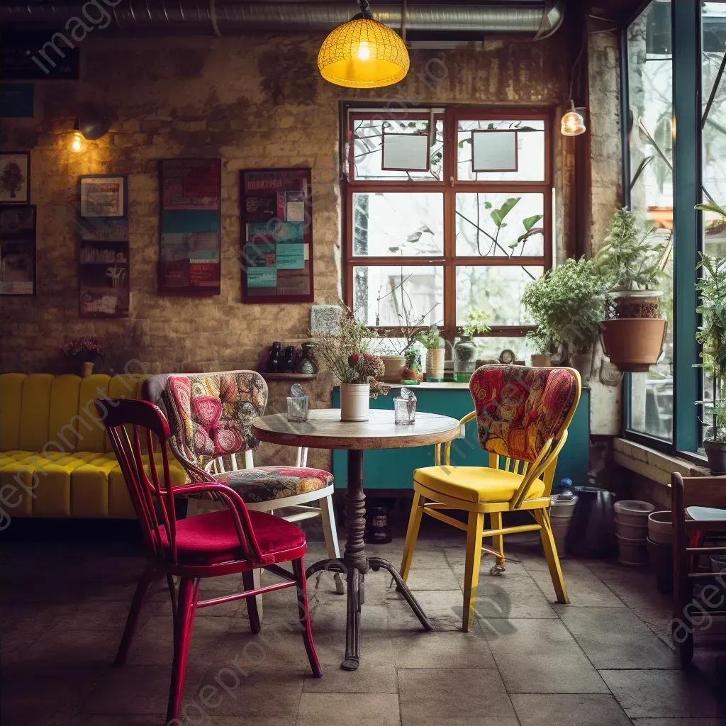 Cafe interior with mismatched furniture on Canon EOS 5D Mark IV - Image 4