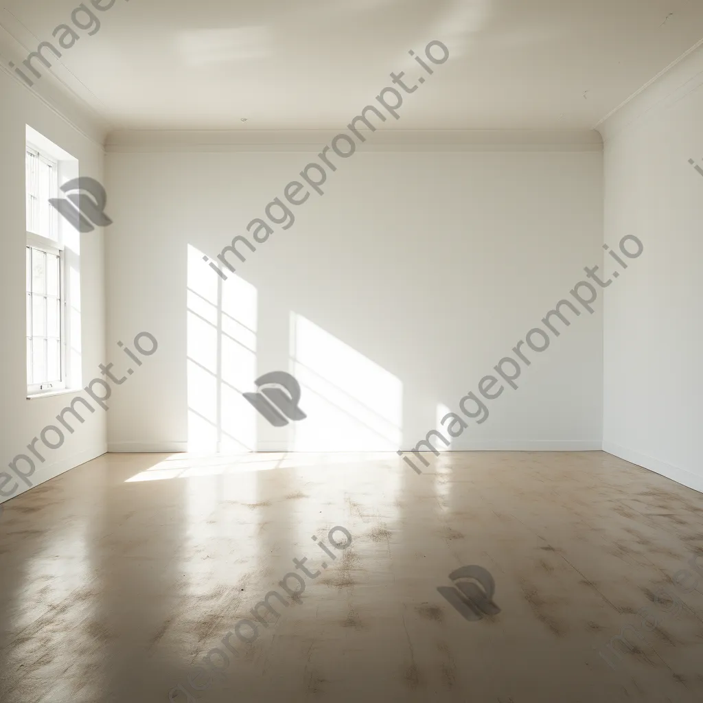 Empty white room with light streaming through a window - Image 2