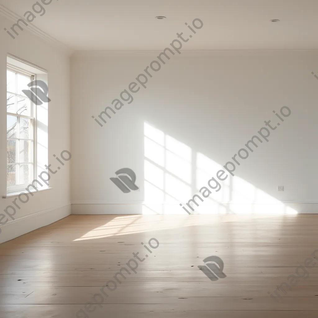 Empty white room with light streaming through a window - Image 3