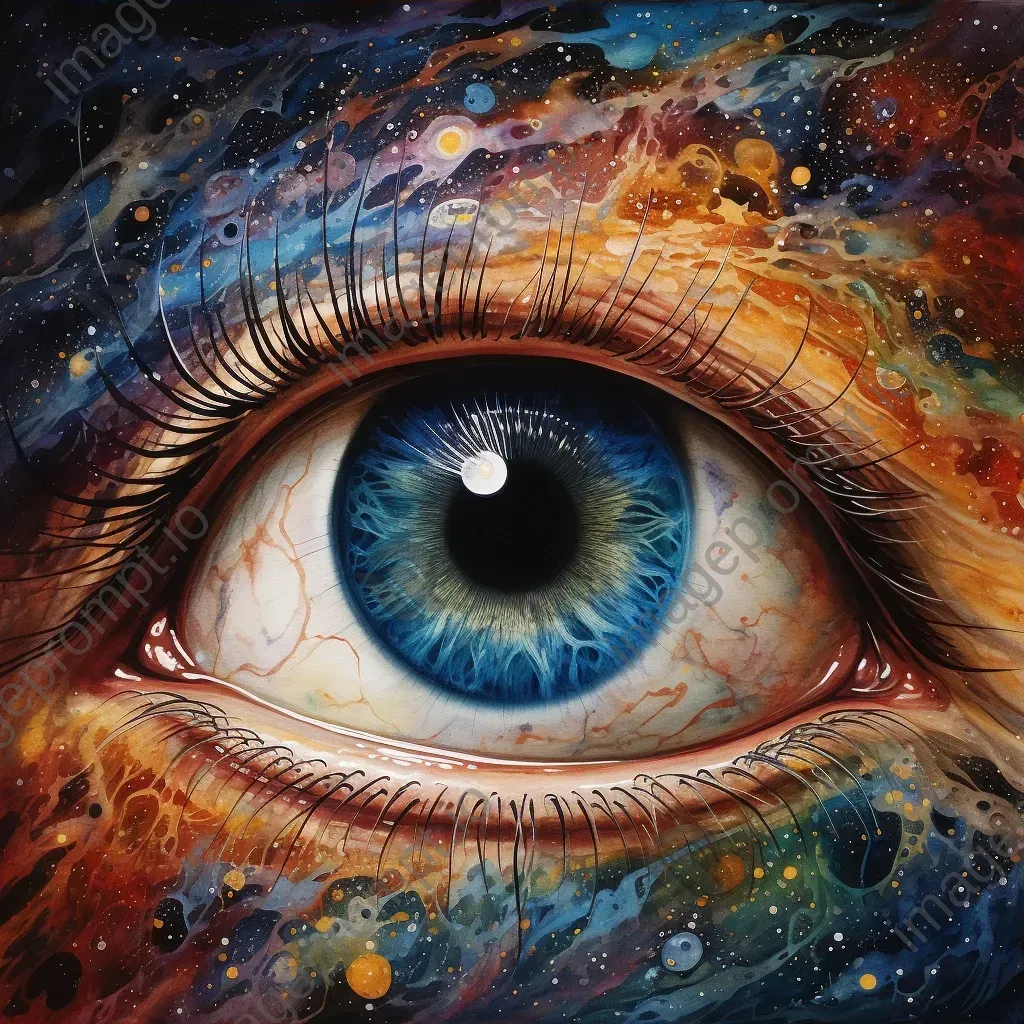 Human eyes blending into cosmic galaxies through a beautiful optical illusion - Image 3