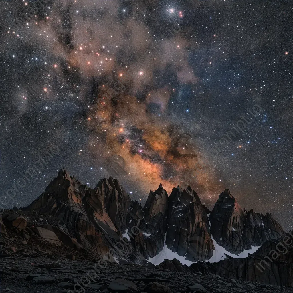 Gemini constellation over mountain range at night - Image 4