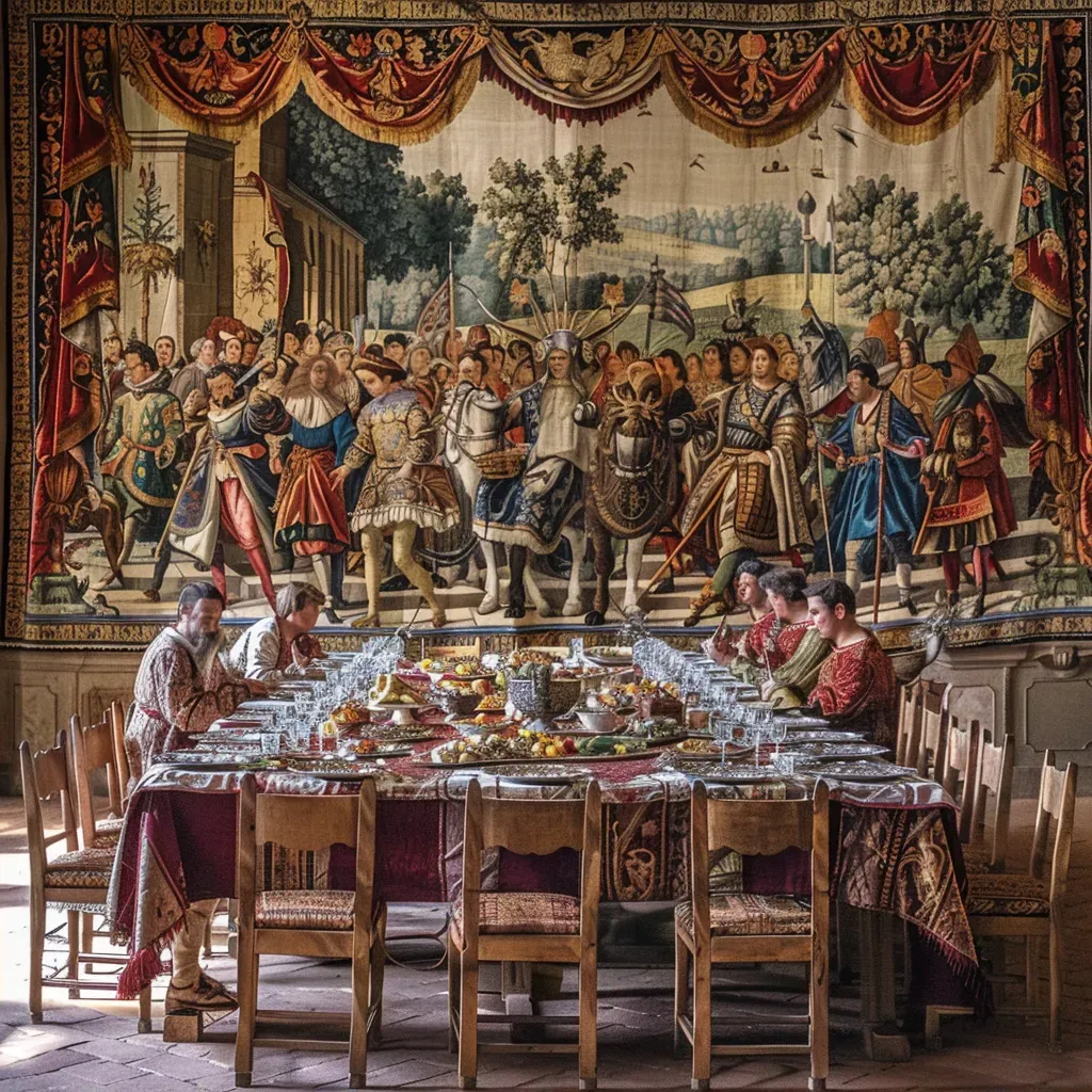 Renaissance royal banquet tapestry - Image 2