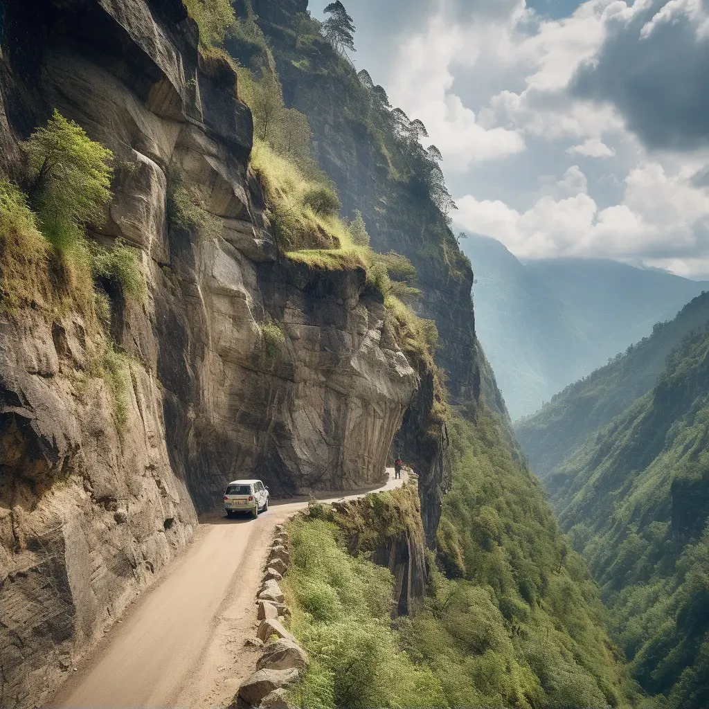 Arniko Highway Cliffs Nepal - Image 2