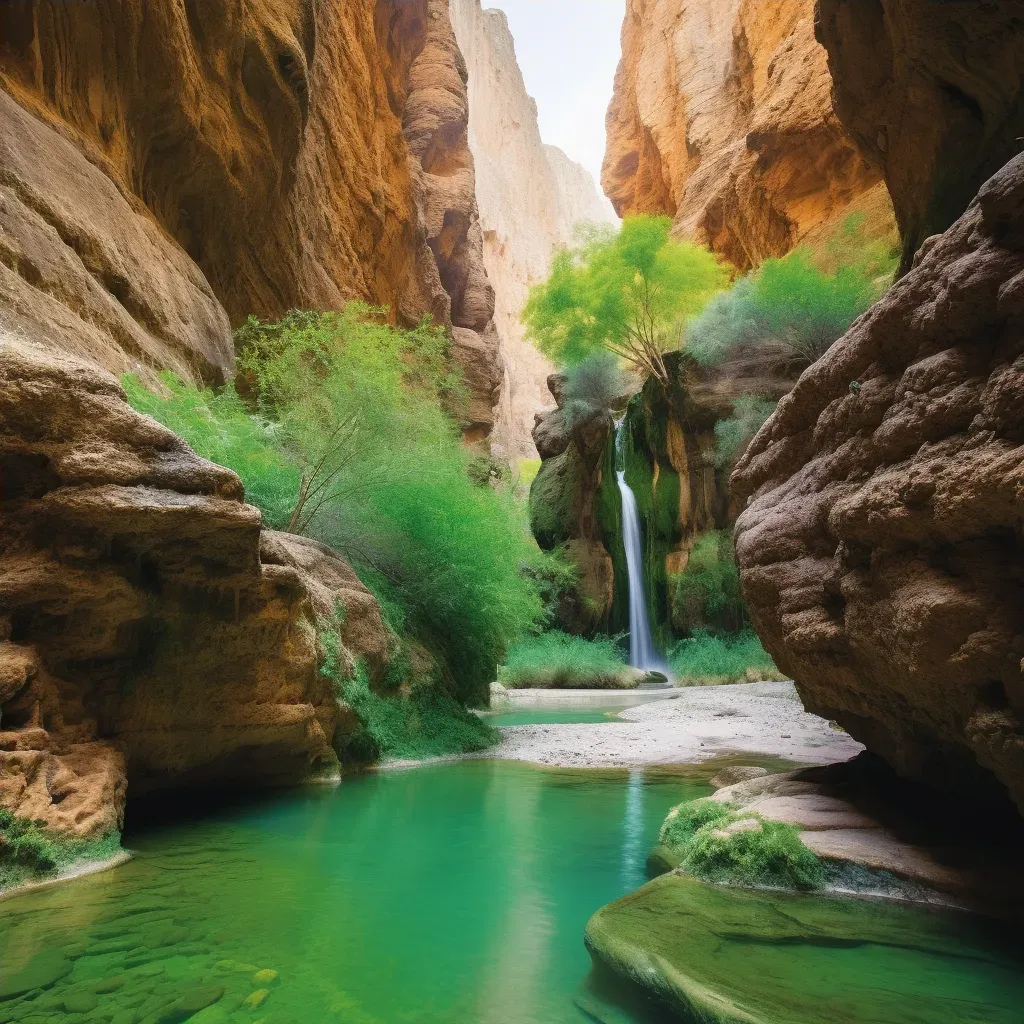 Canyon oasis waterfall - Image 4