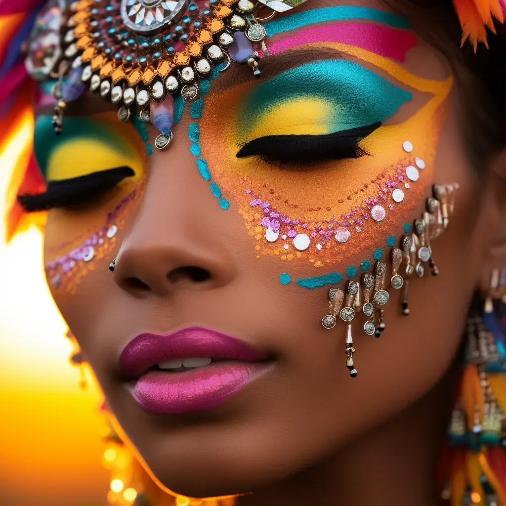 festival makeup close-up - Image 1