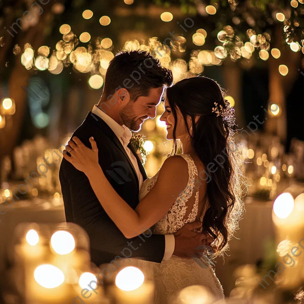 Bride and groom during their first dance - Image 1