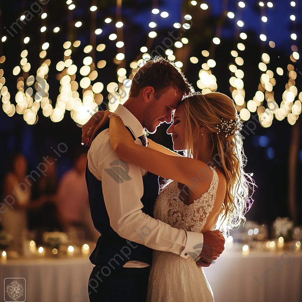 Bride and groom during their first dance - Image 4