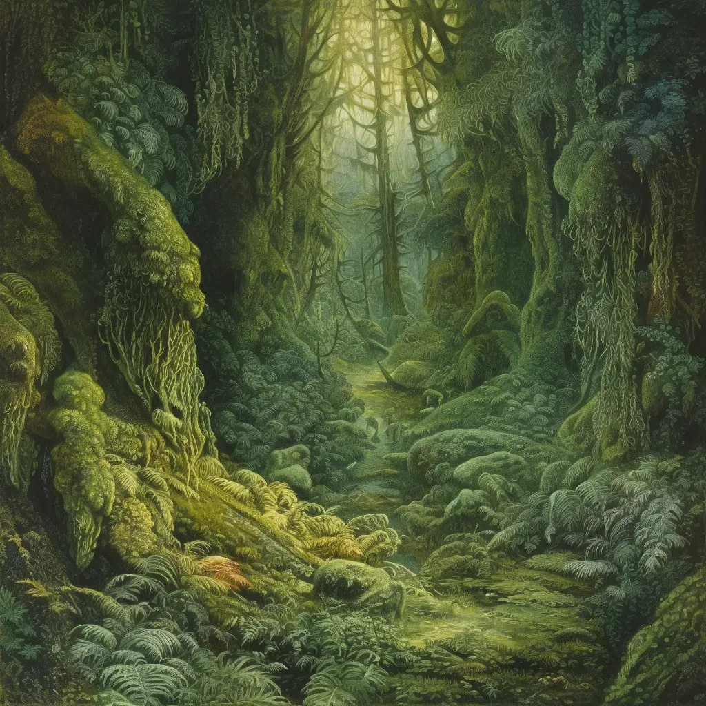 Fern Gully with Green Moss