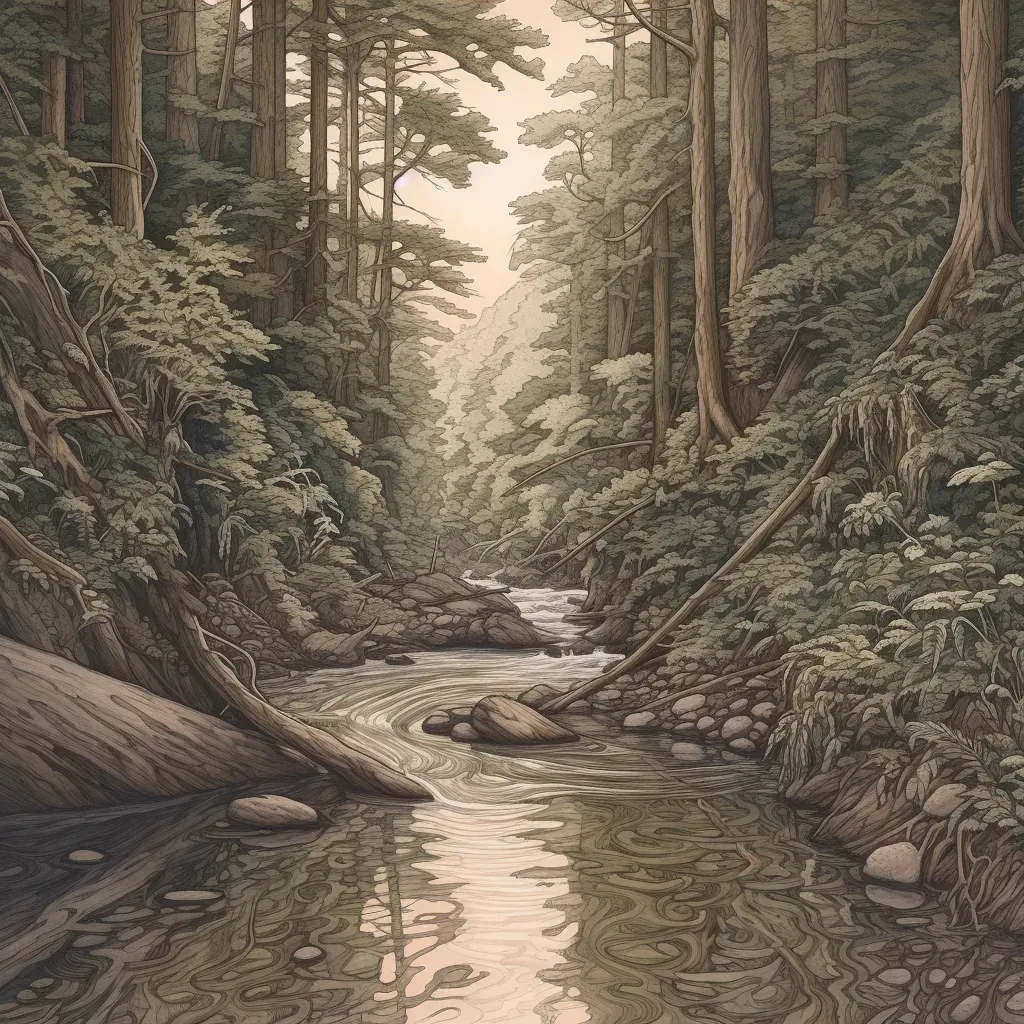 Calm river flow through dense forest - Image 3