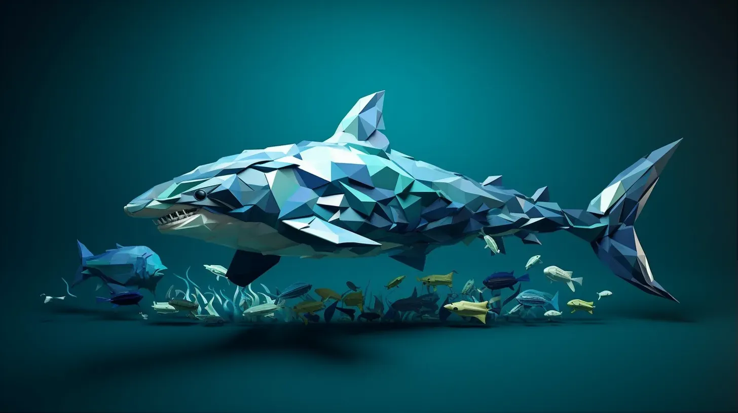 Ocean Depths: Low Poly Typography