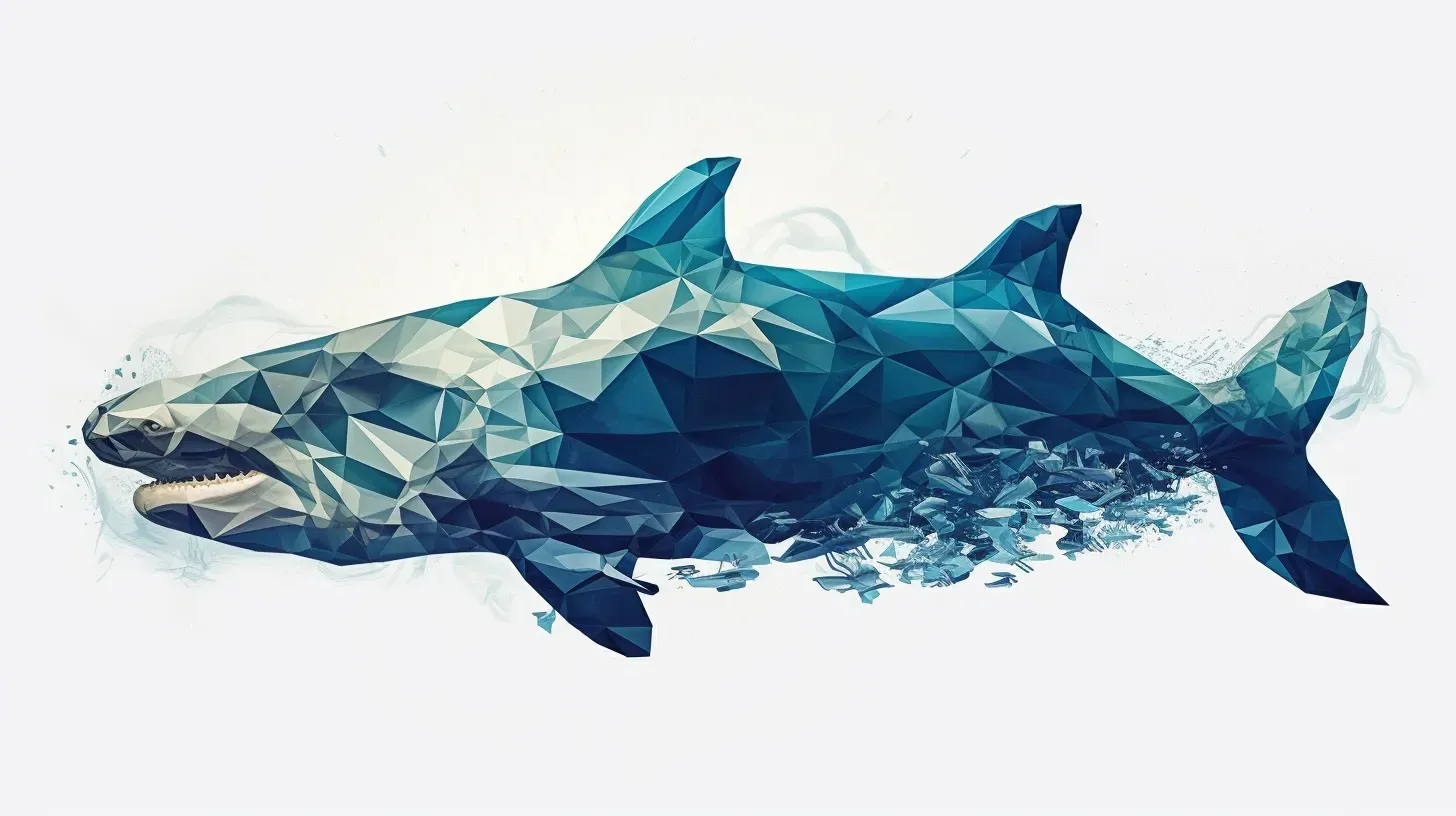 Oceanic-themed low poly typography with hidden sea creatures - Image 4