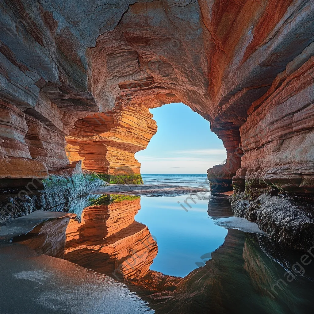 Morning light filtering through coastal caves - Image 2